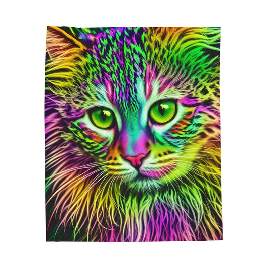 Colorful Kitty Plush Blanket (SP Photography Collection)