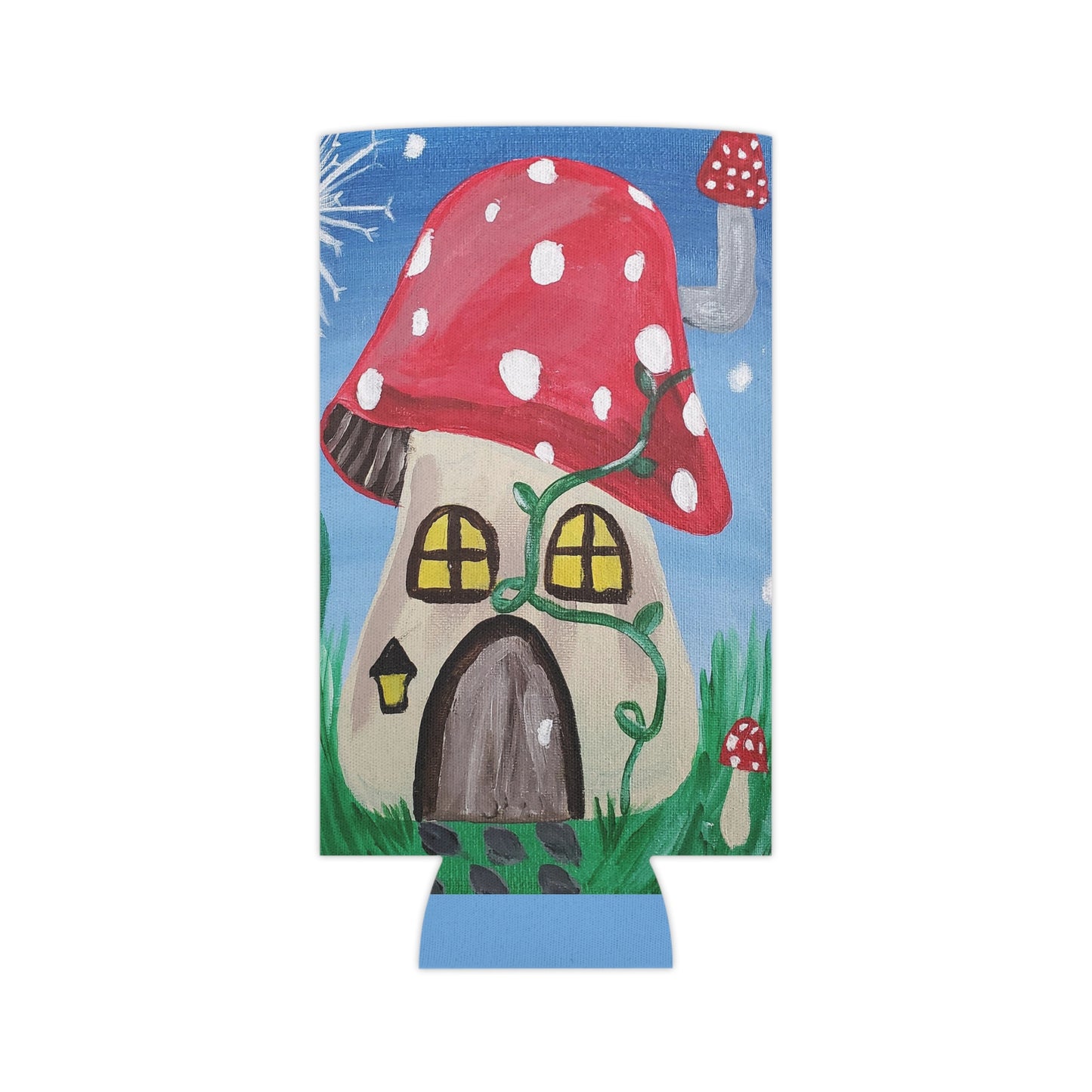 Fairy House Slim Can Cooler Sleeve (Brookson Collection) BLUE