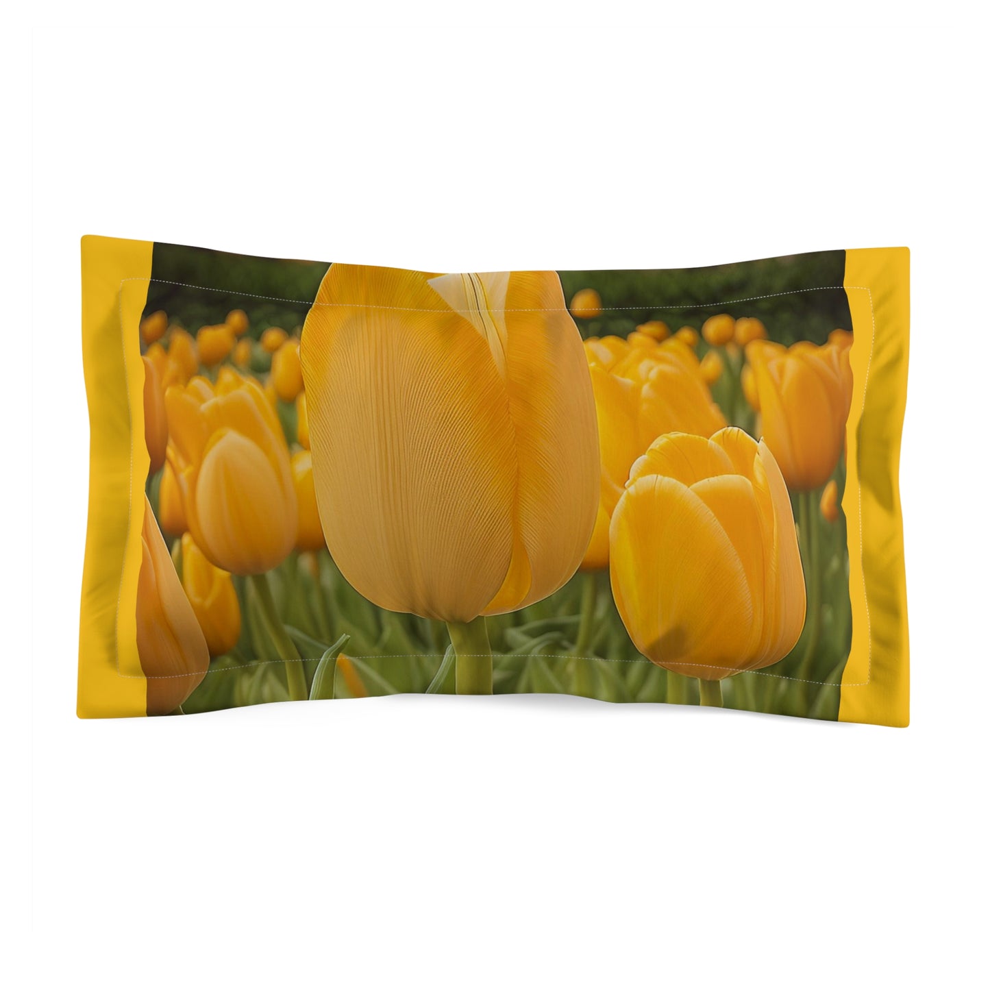 Yellow Tulip Microfiber Pillow Sham (SP Photography Collection) YELLOW