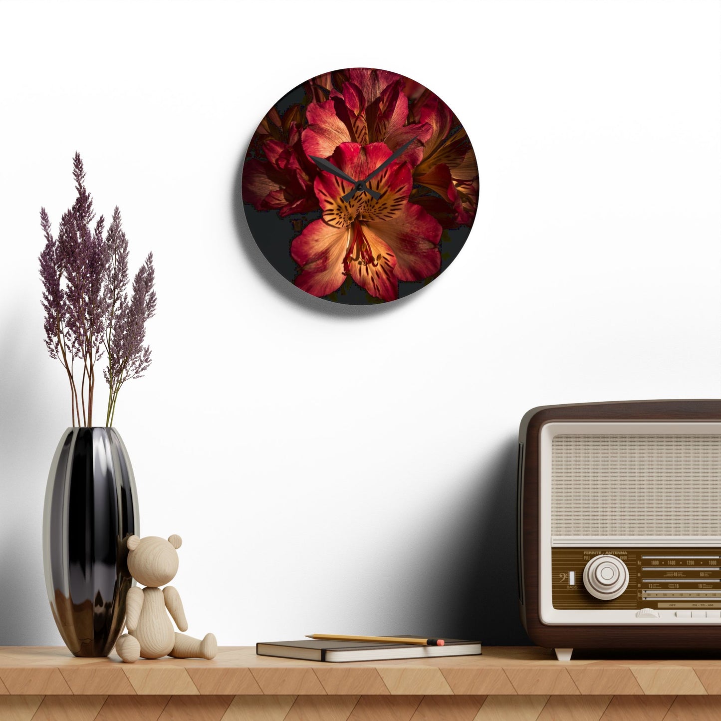 Pink Lily Wall Clock (SP Photography Collection)