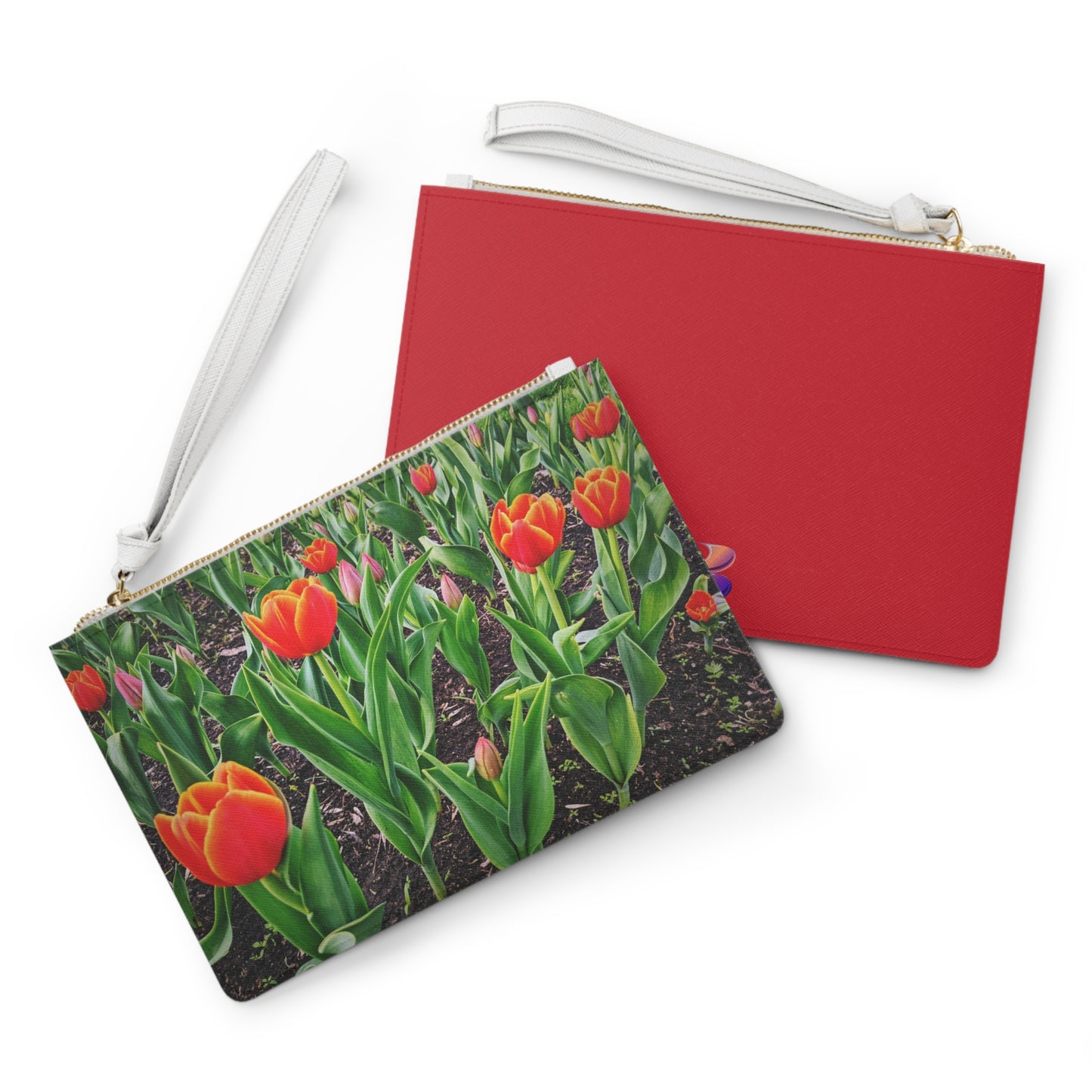 Red Tulips Large Clutch Bag (SP Photography Collection) RED