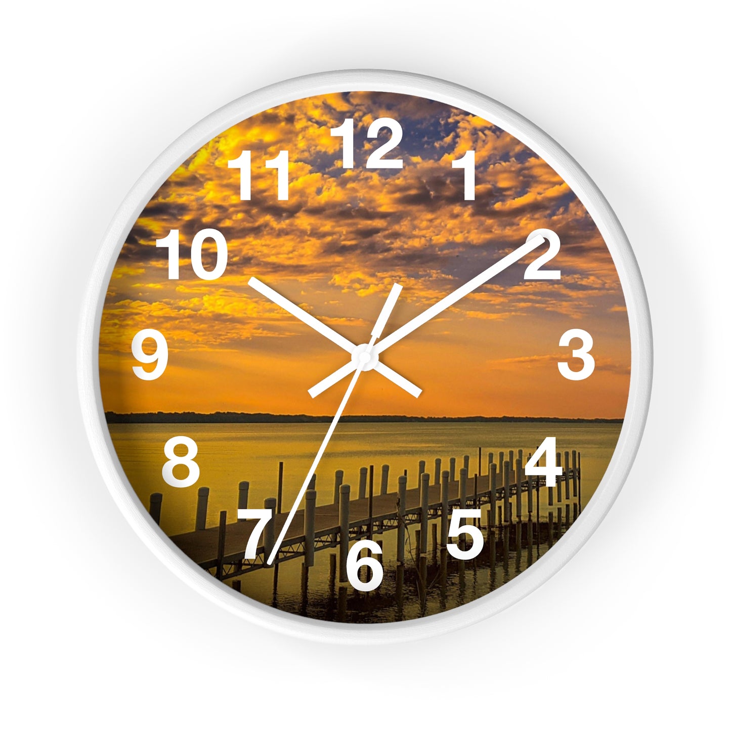 On the dock Wall Clock (SP Photography Collection)