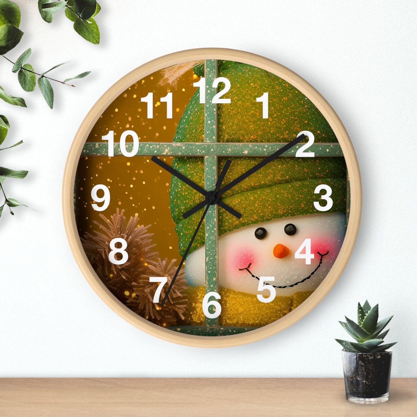 Peek A Boo Snowman Clock (SP Photography Collection)