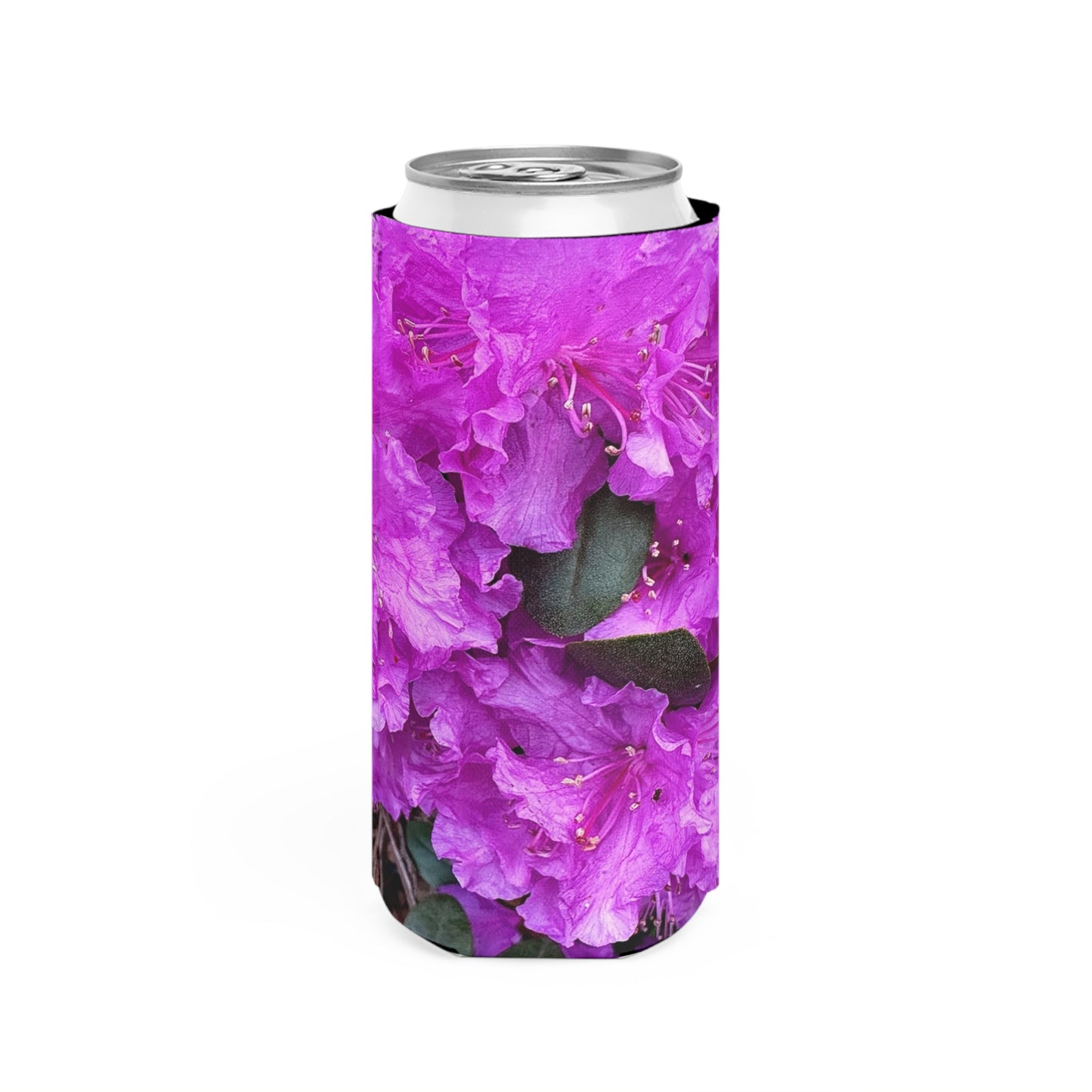 Pink Flower Slim Can Cooler (Custom Creations By Catelyn) LIGHT PINK