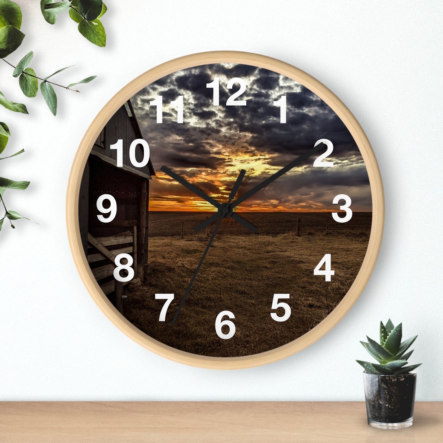 Gray Skies Wall Clock (SP Photography Collection)