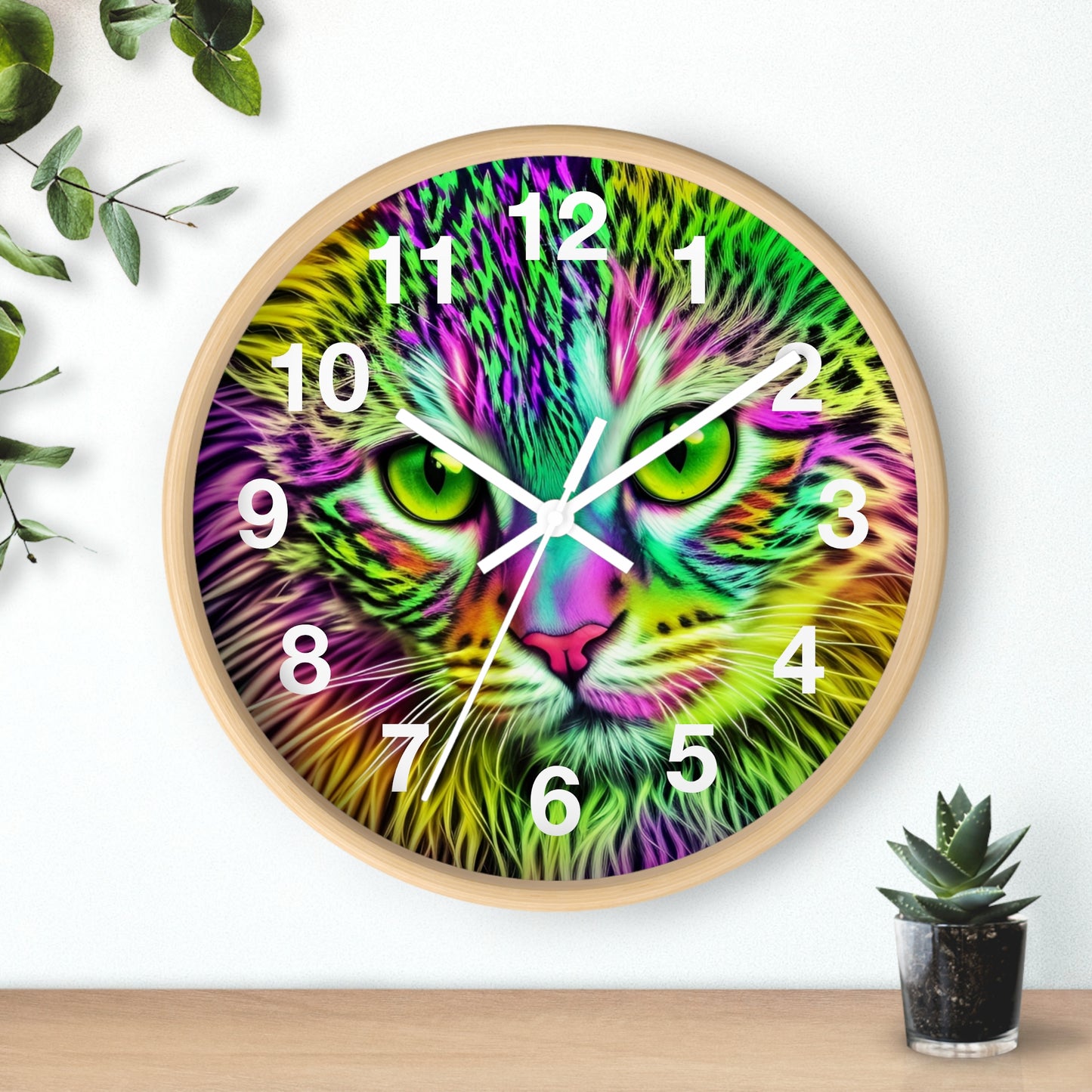 Colorful Kitty Clock (SP Photography Collection)