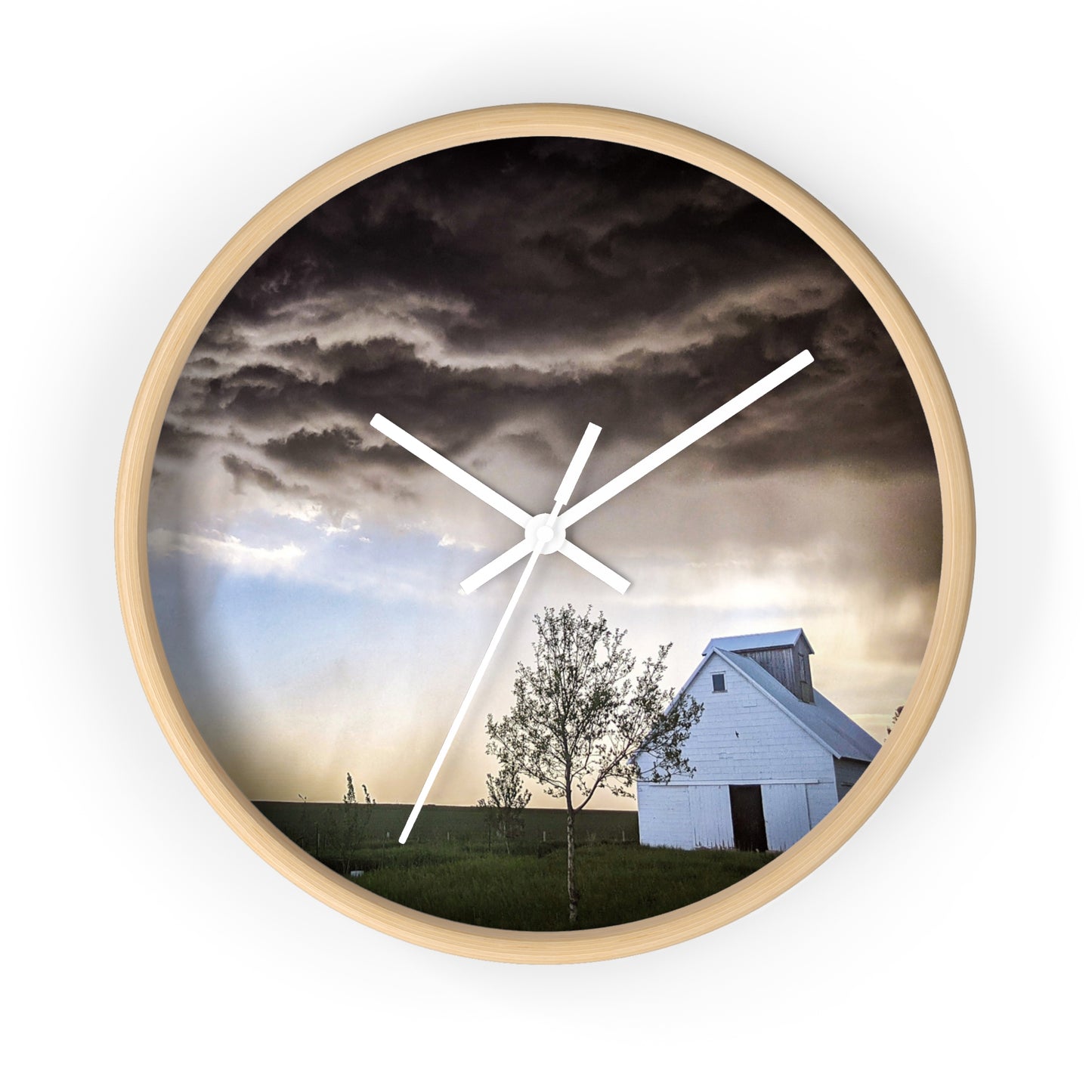 Cloudy Barn Wall Clock (SP Photography Collection)