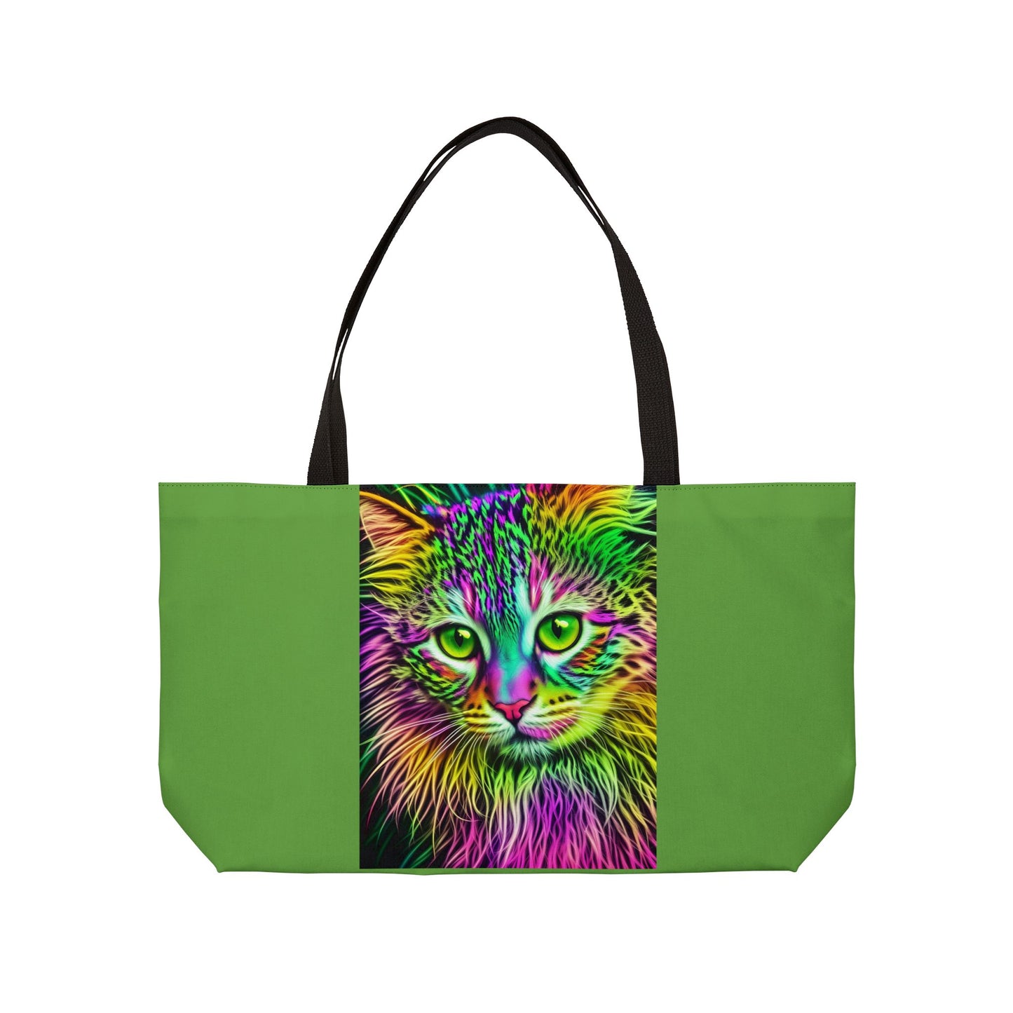 Colorful Kitty Weekender Tote Bag (SP Photography Collection) GREEN