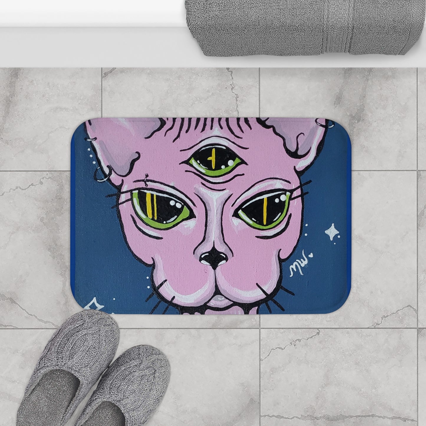 Madame Feline Bath Mat (Peculiar Paintings Collection)