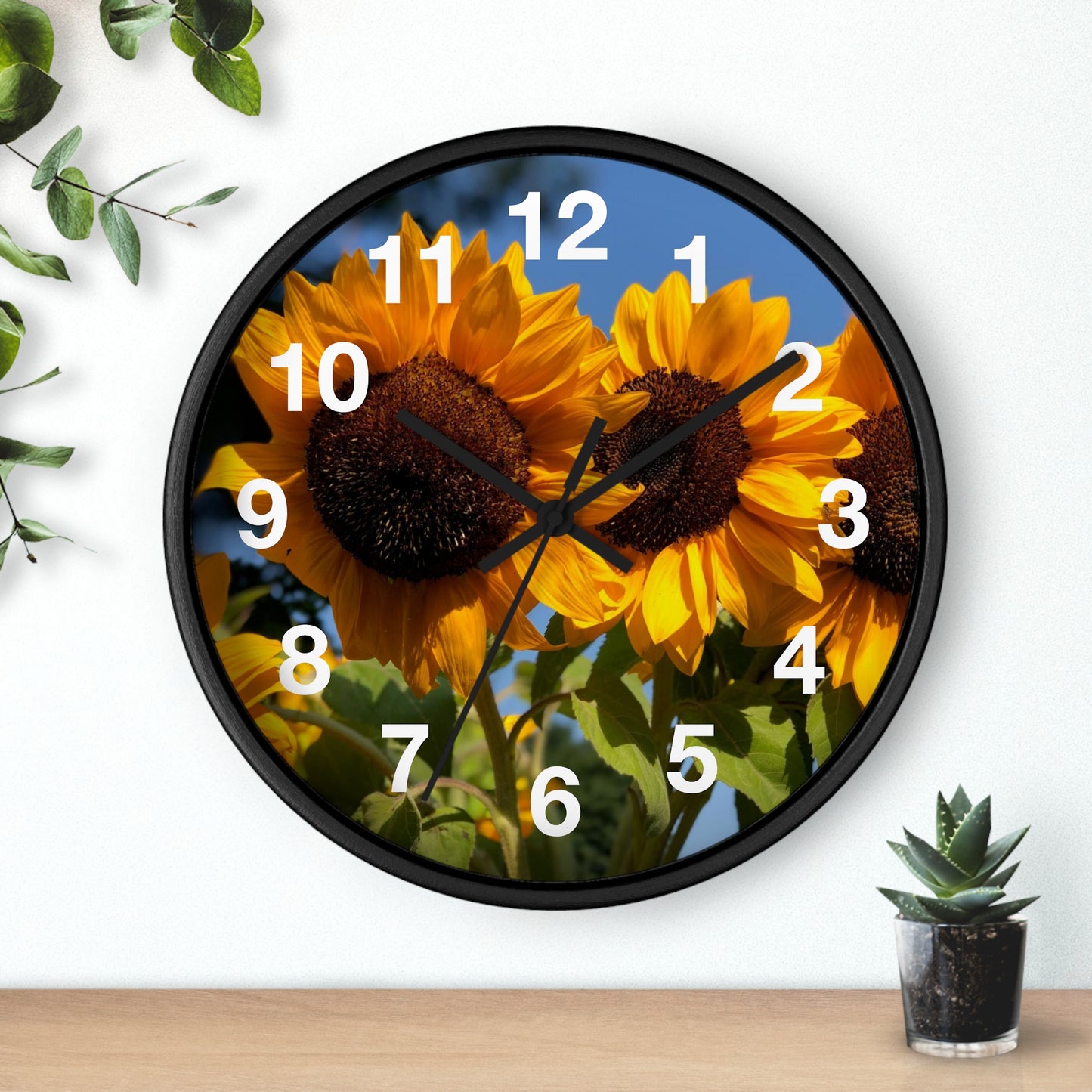 Bunched Sunflower Wall Clock (Custom Creations By Catelyn)