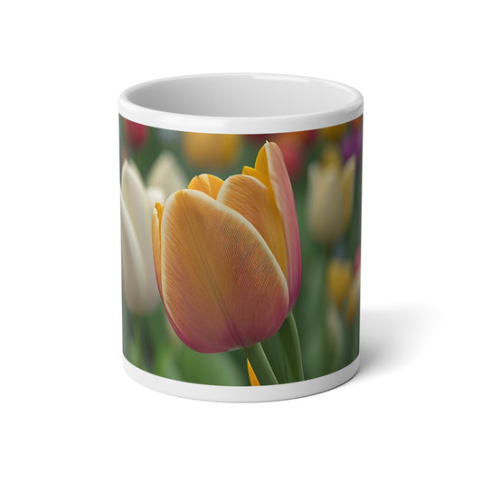 Orange Tulip Jumbo Mug, 20oz (SP Photography Collection) WHITE