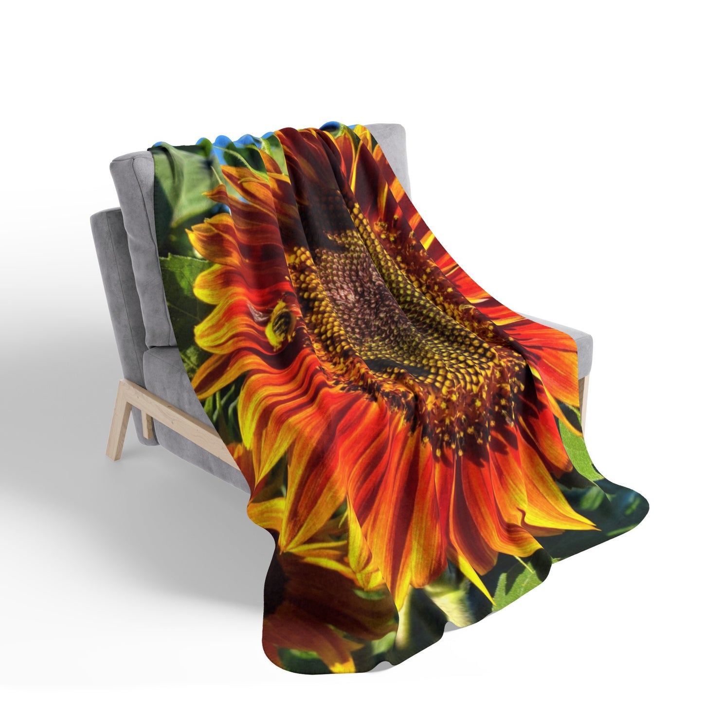 Bumble Bee Fleece Sherpa Blanket (Enchanted Exposures By Tammy Lyne)