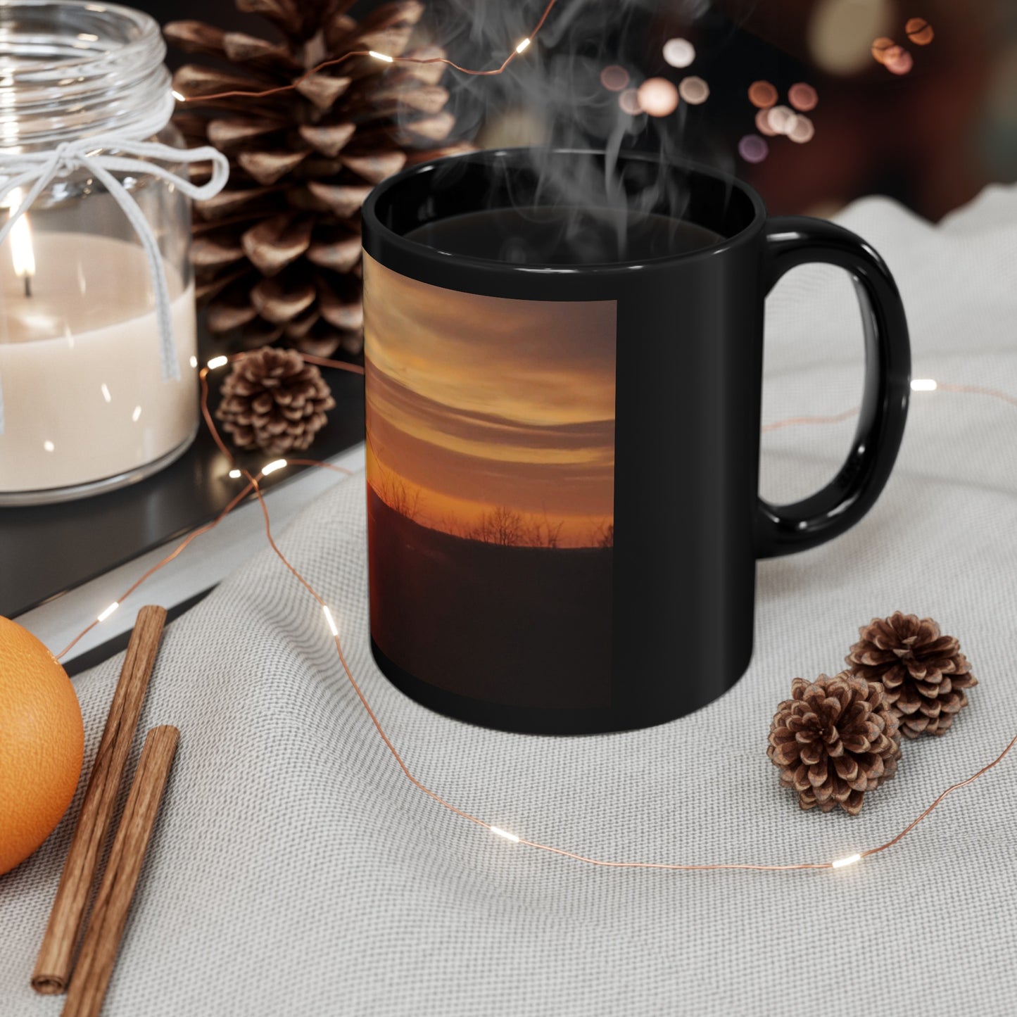 Bright Sunset 11oz  Mug (B & J Collections) BLACK