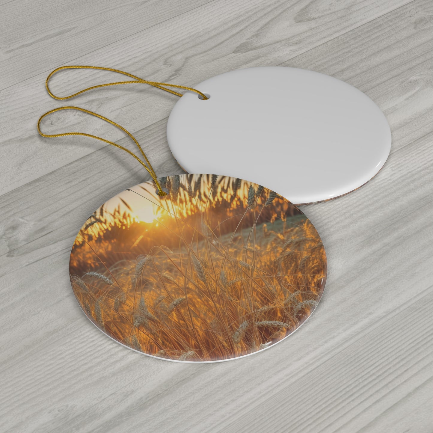 Golden Wheat Ceramic Ornament (SP Photography Collection)