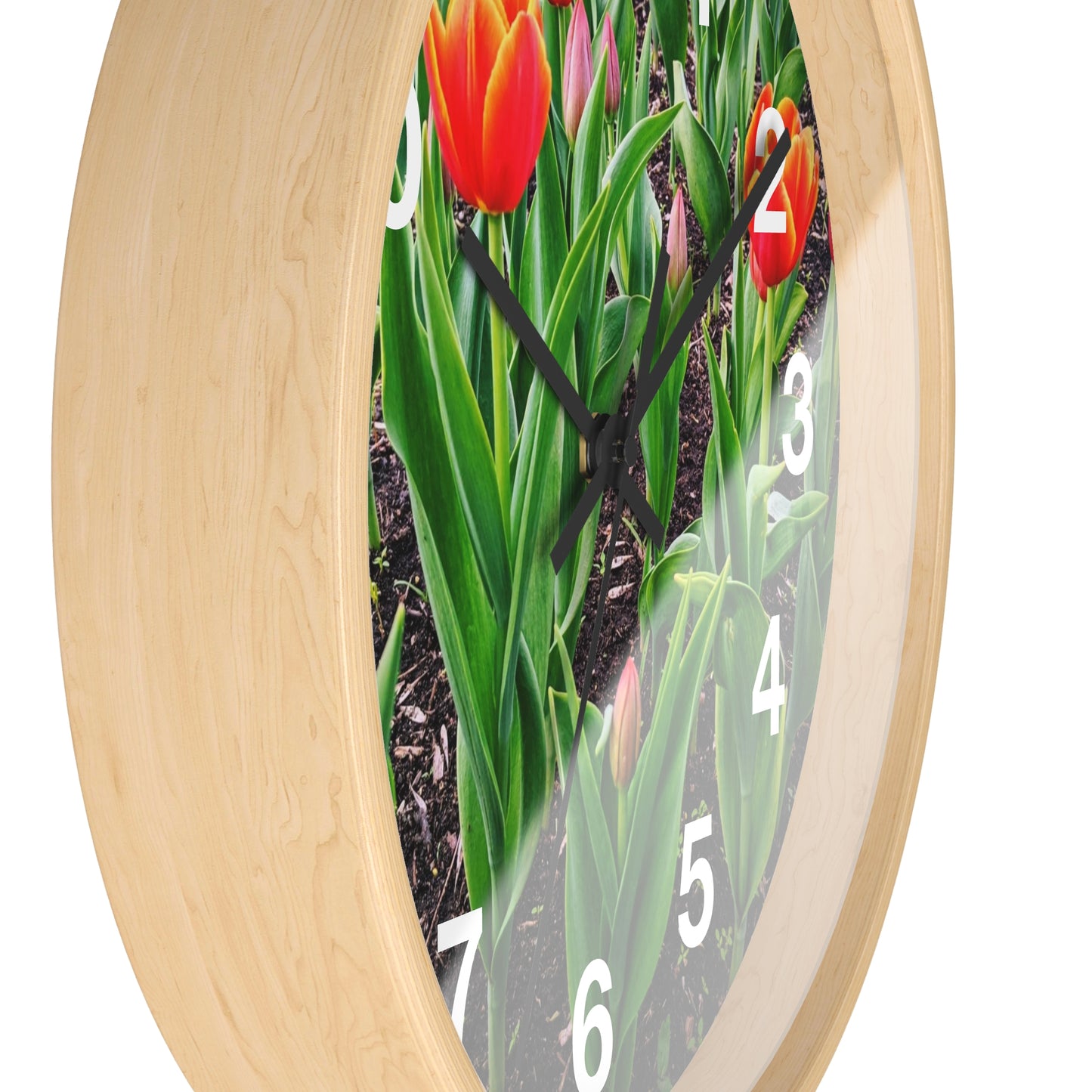 Red Tulips Wall Clock (SP Photography Collection)