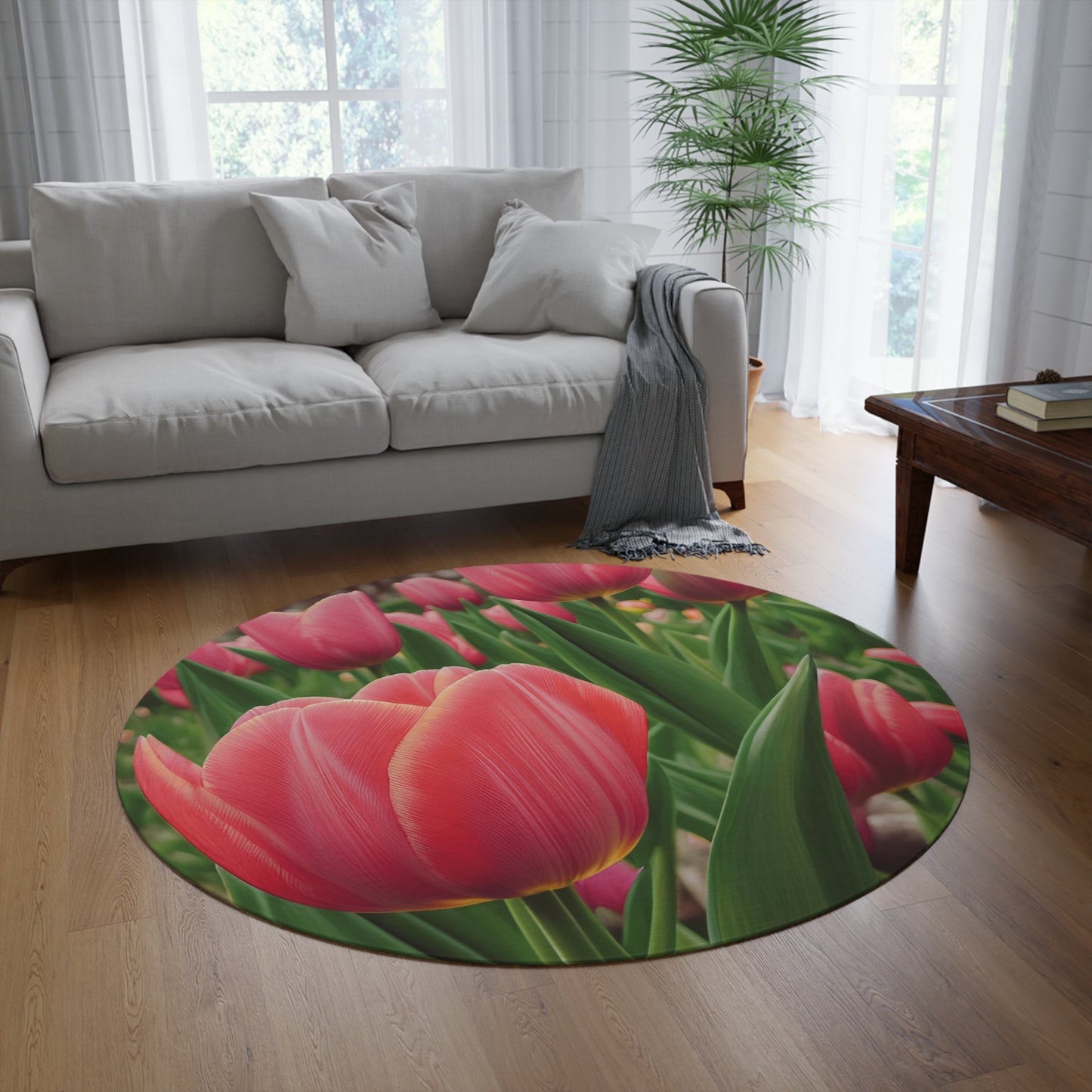 Pink Tulip Round Rug (SP Photography Collection)