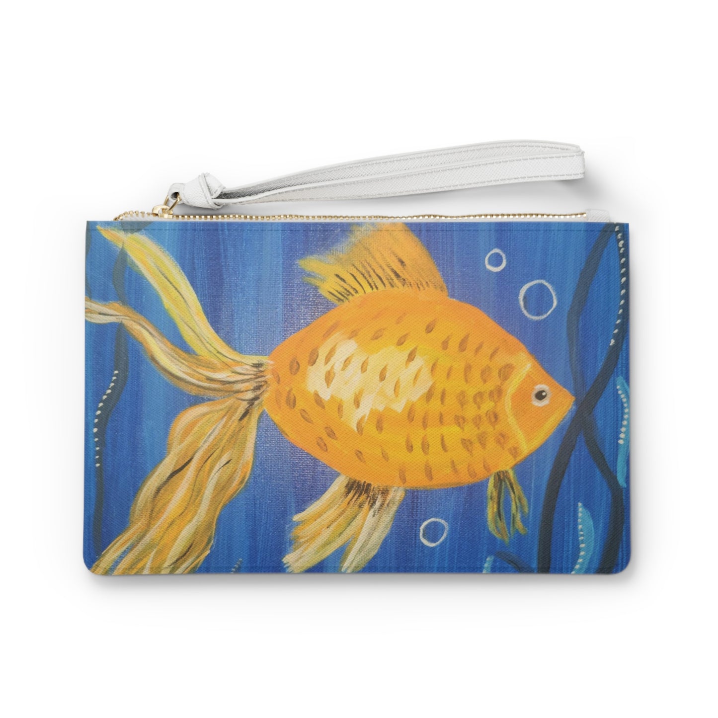 Goldfish Large Clutch Bag (Brookson Collection) NAVY