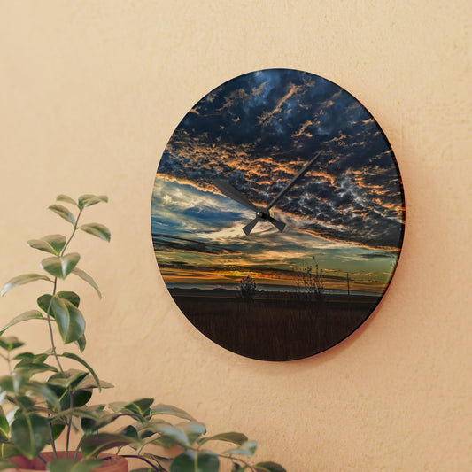 Sandy Skies Acrylic Wall Clock (SP Photography Collection)