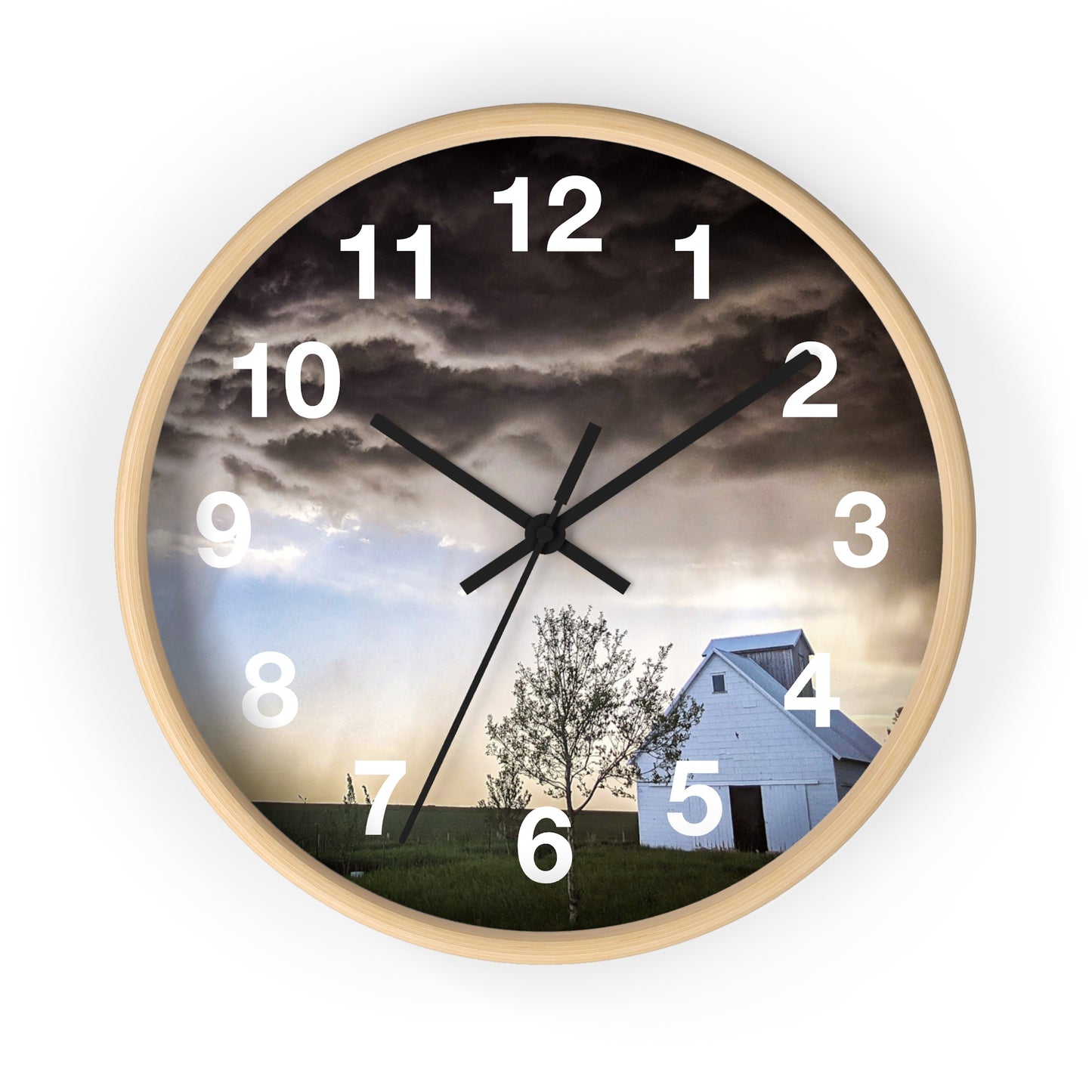 Cloudy Barn Wall Clock (SP Photography Collection)