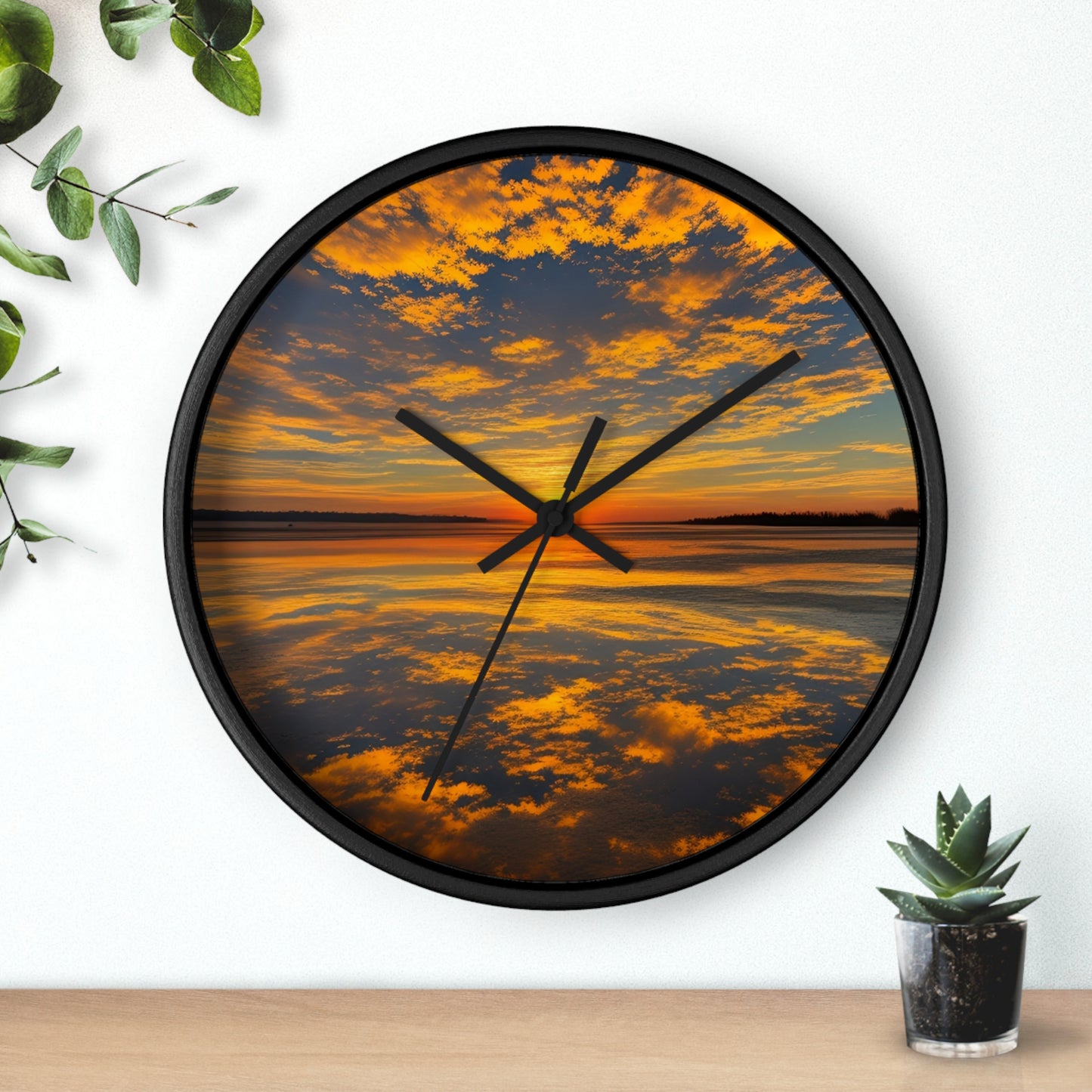 Orange Skies Wall Clock (SP Photography Collection)