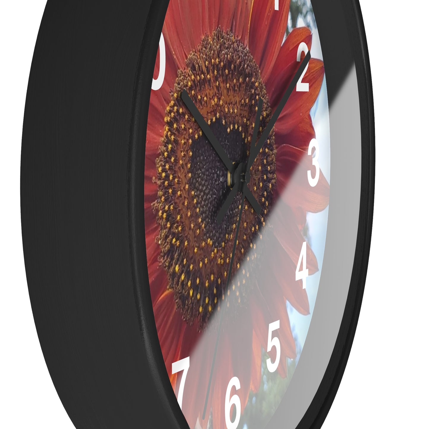 Heart Sunflower Wall Clock (Enchanted Exposures By Tammy Lyne)