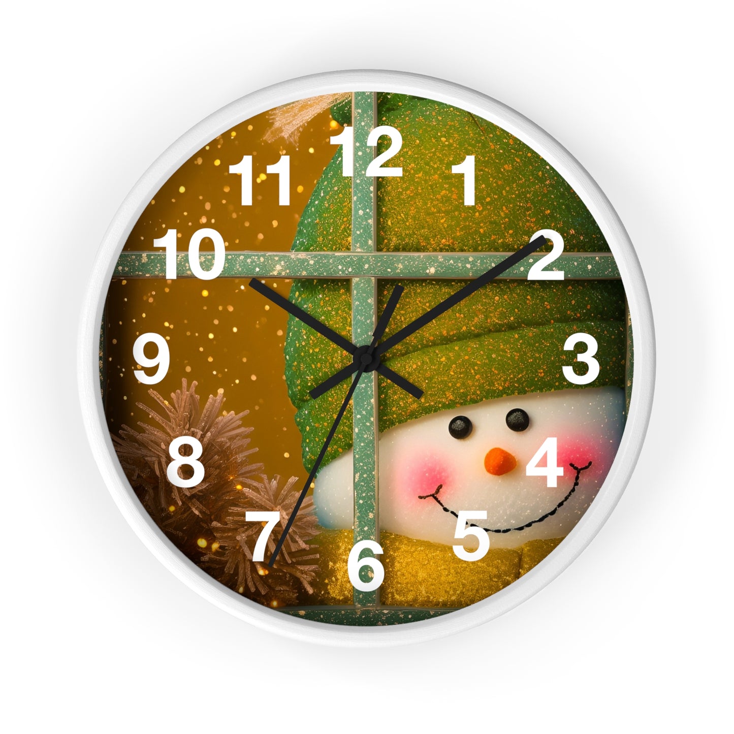 Peek A Boo Snowman Clock (SP Photography Collection)