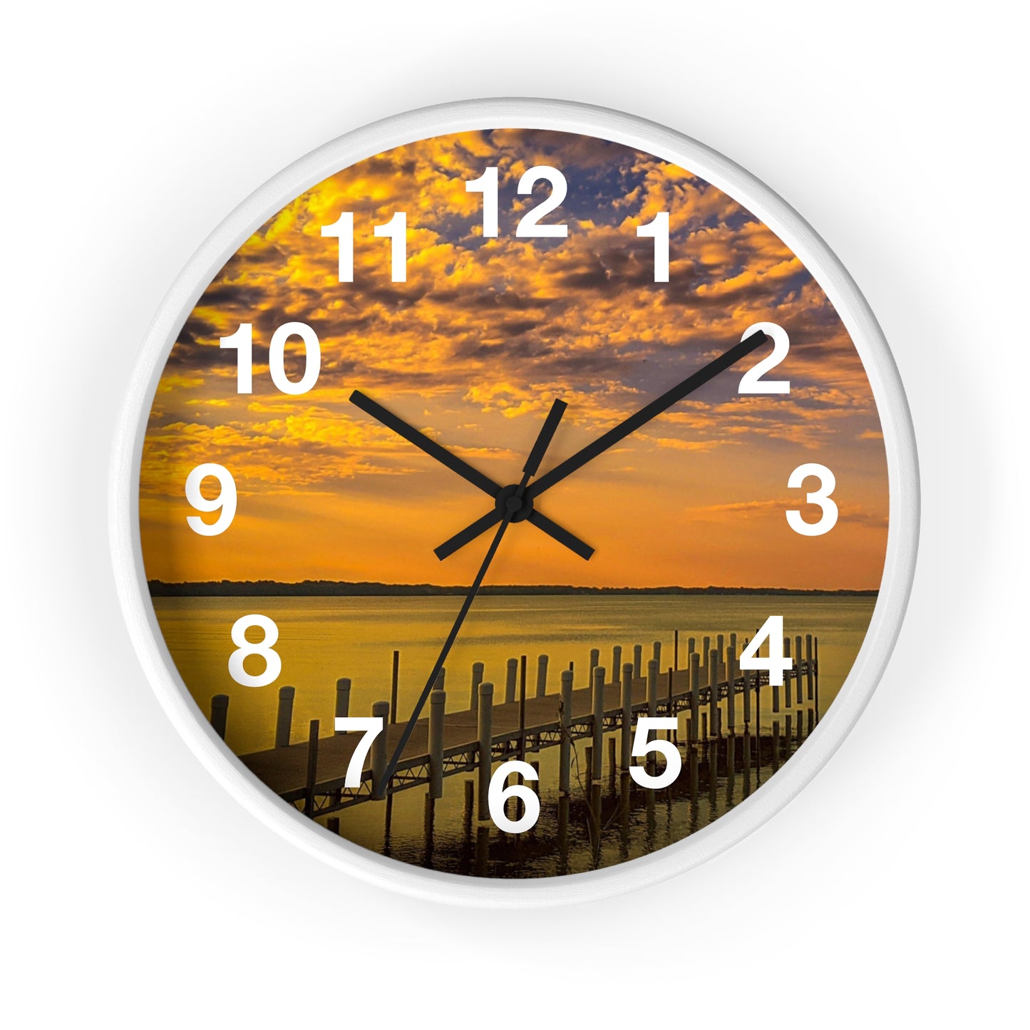 On the dock Wall Clock (SP Photography Collection)