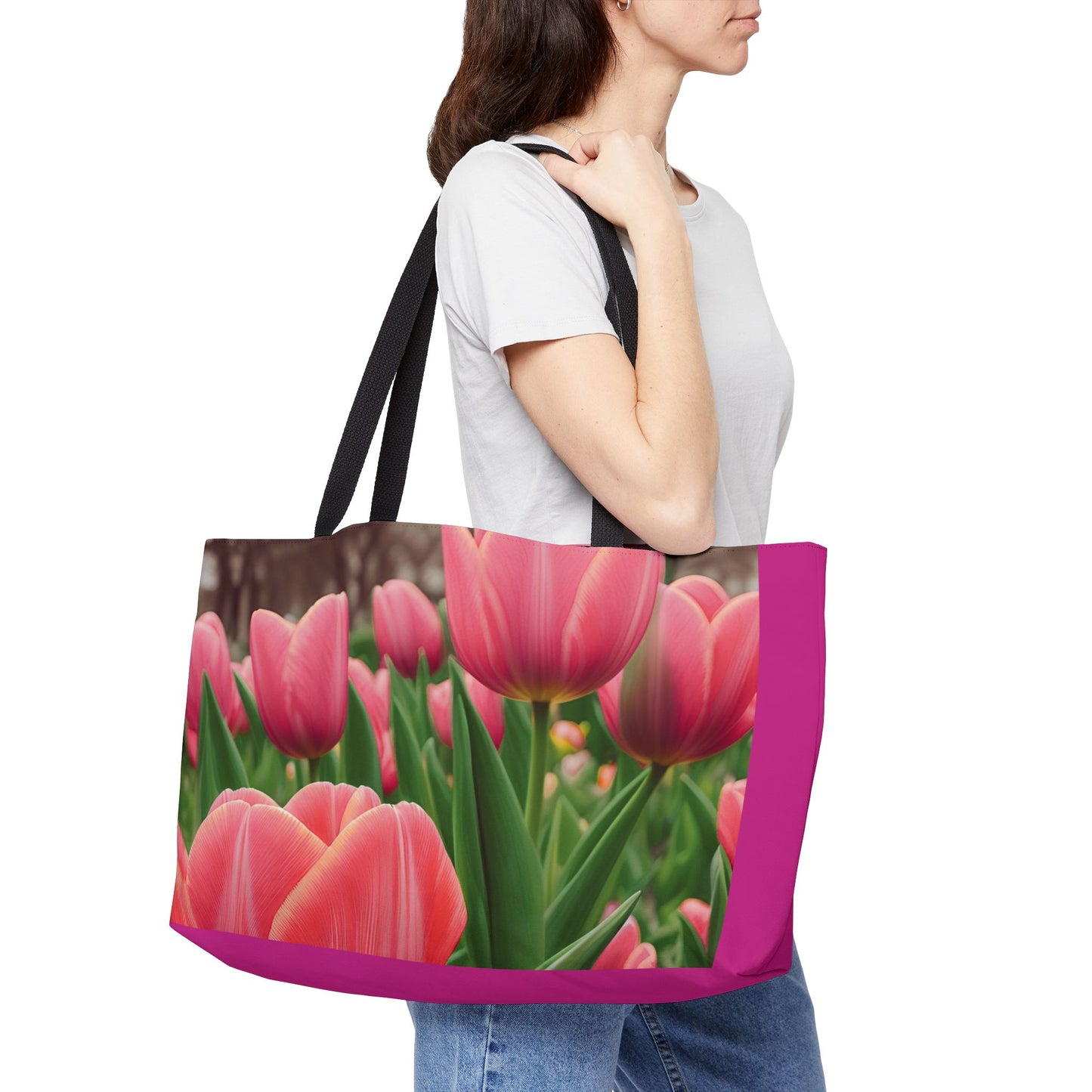 Tulips Weekender Tote Bag (SP Photography Collection) PINK