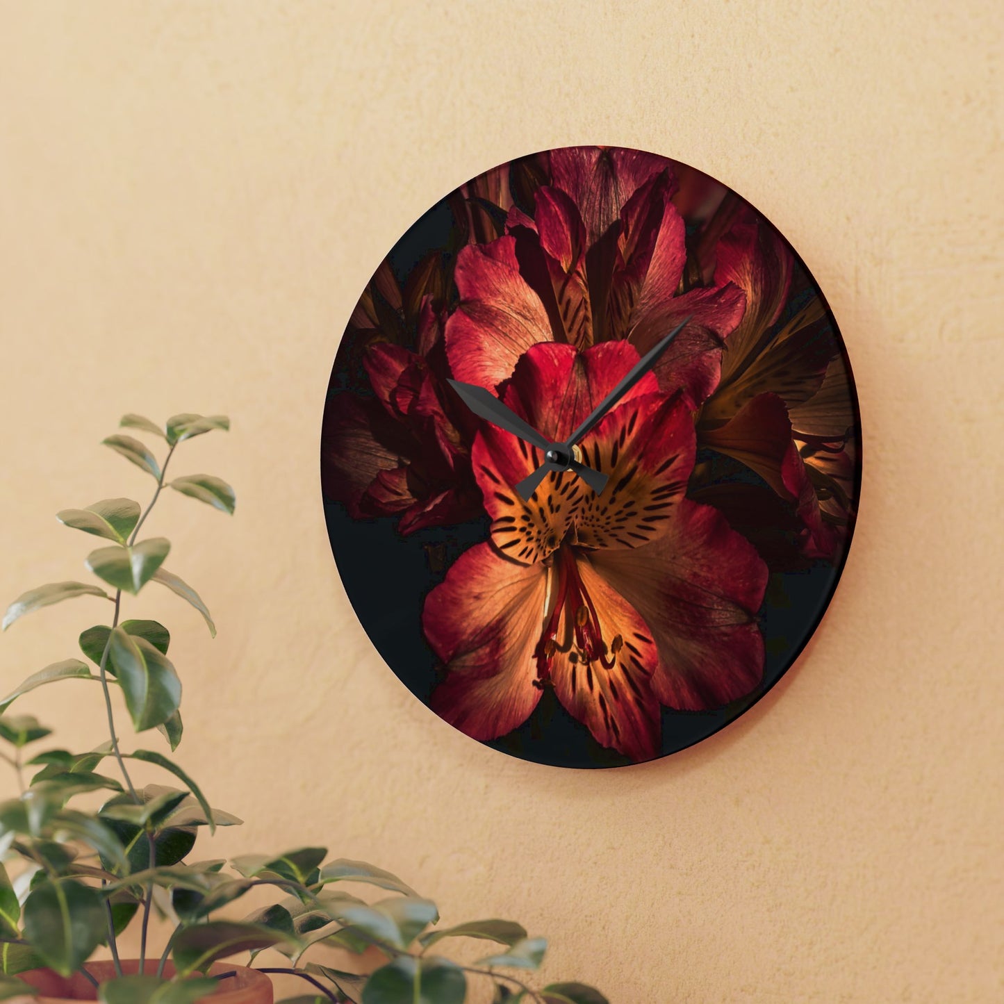 Pink Lily Wall Clock (SP Photography Collection)