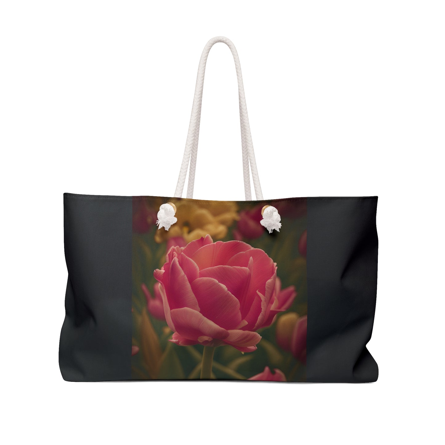 Pink Buttercup Weekender Bag (SP Photography Collection) BLACK