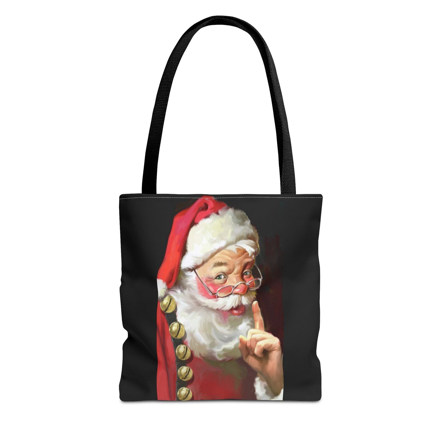 Quite Santa Tote Bag (ai B & J Collections) BLACK