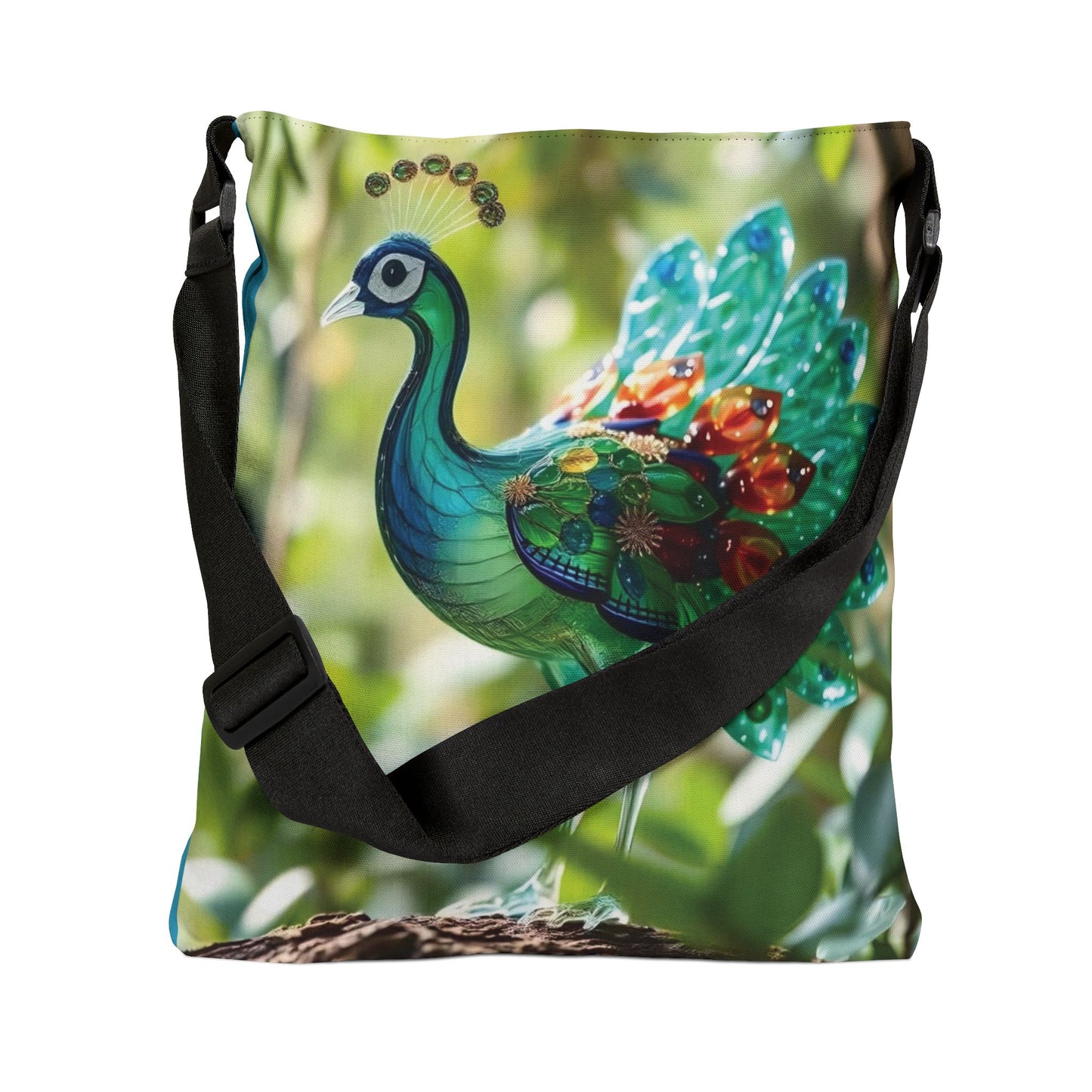 Peacock Adjustable Tote Bag (aiB & J Collections) BLUE