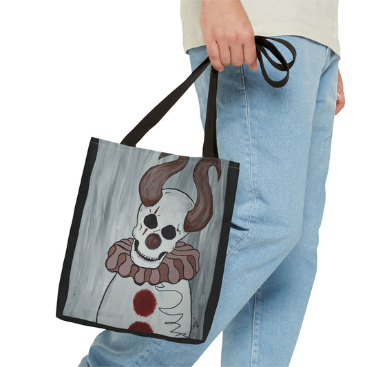 Toby The Clown Tote Bag (Peculiar Paintings Collection) BLACK