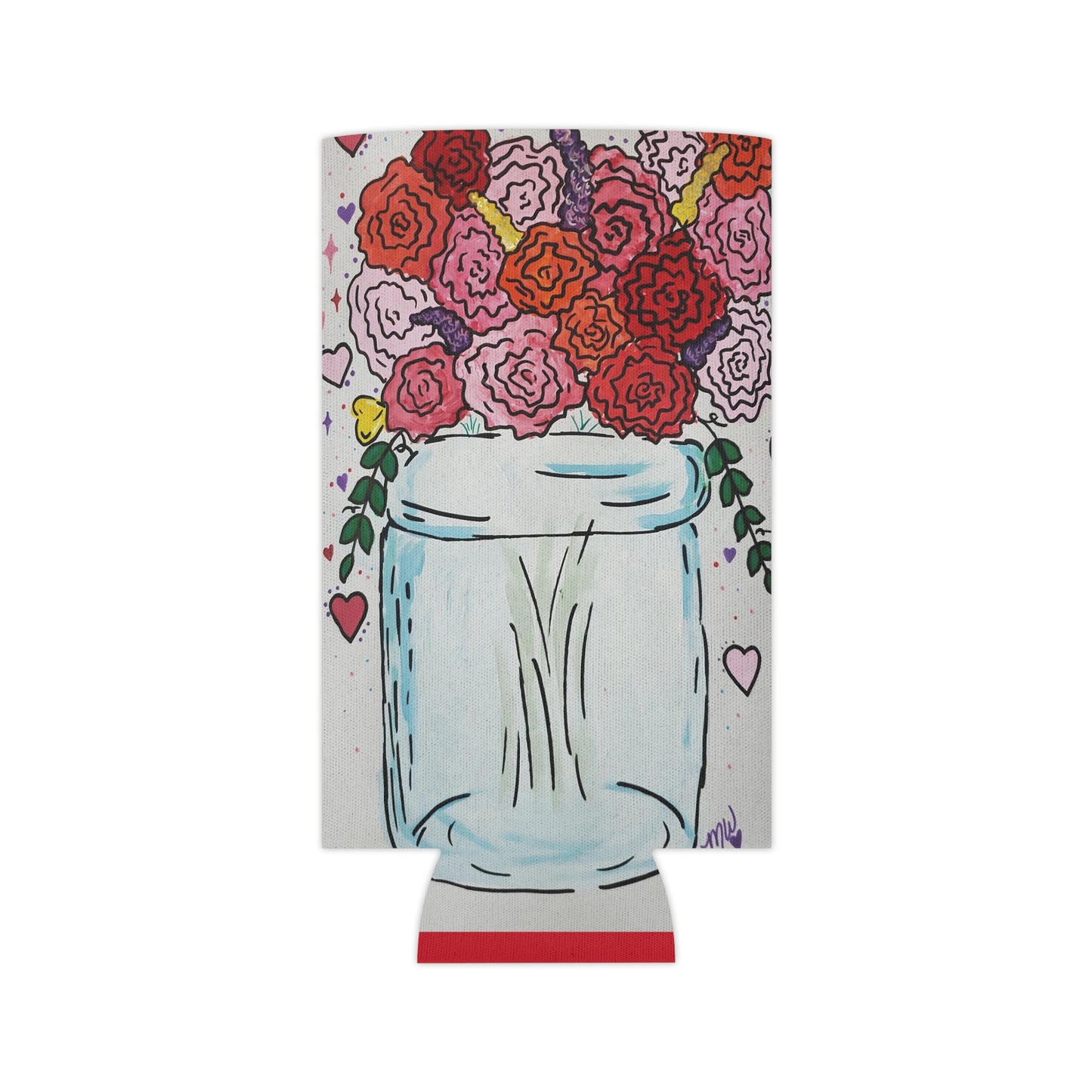 Valentines Slim Can Cooler Sleeve (Mothers Day Collection) RED