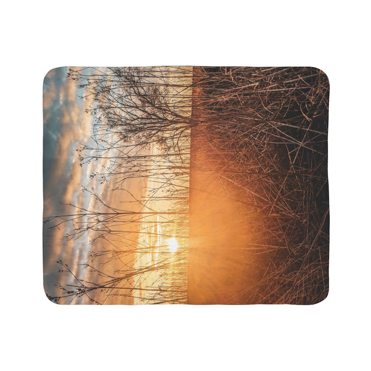 Cloudy Sunset Fleece Sherpa Blanket (SP Photography Collection)