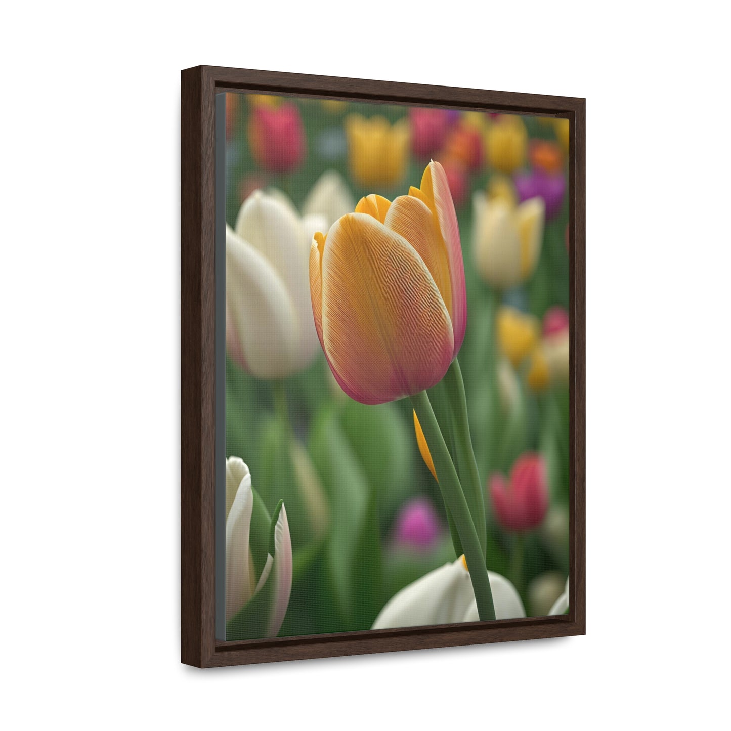 Orange Tulip Canvas Wraps, Vertical Frame (SP Photography Collection)