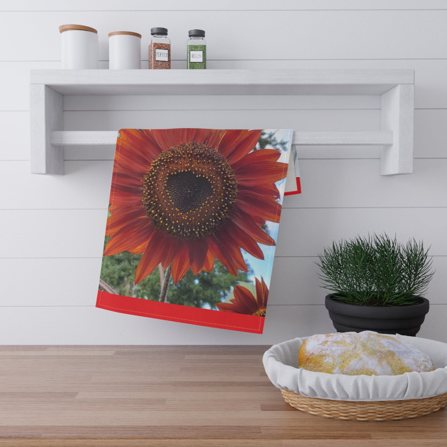 Heart Sunflower Kitchen Towel (Enchanted Exposures By Tammy Lyne)