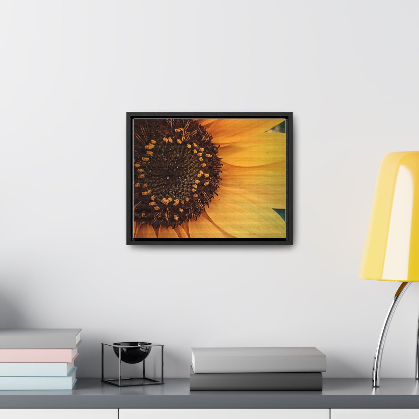 Sun Ray Sunflower Canvas, Horizontal Frame (SP Photography Collection)