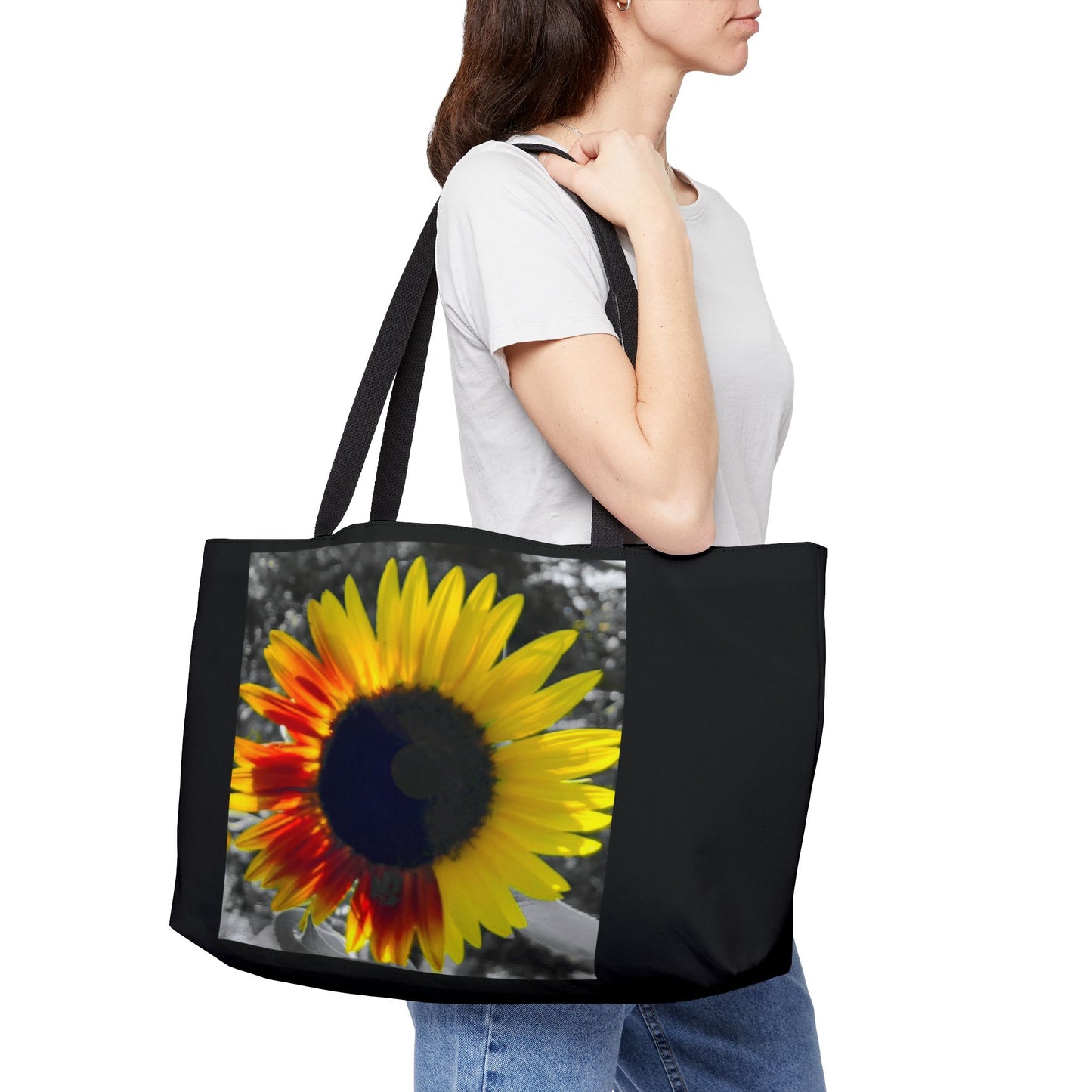 Mixed Sunflower Weekender Tote Bag (SP Photography Collection) BLACK