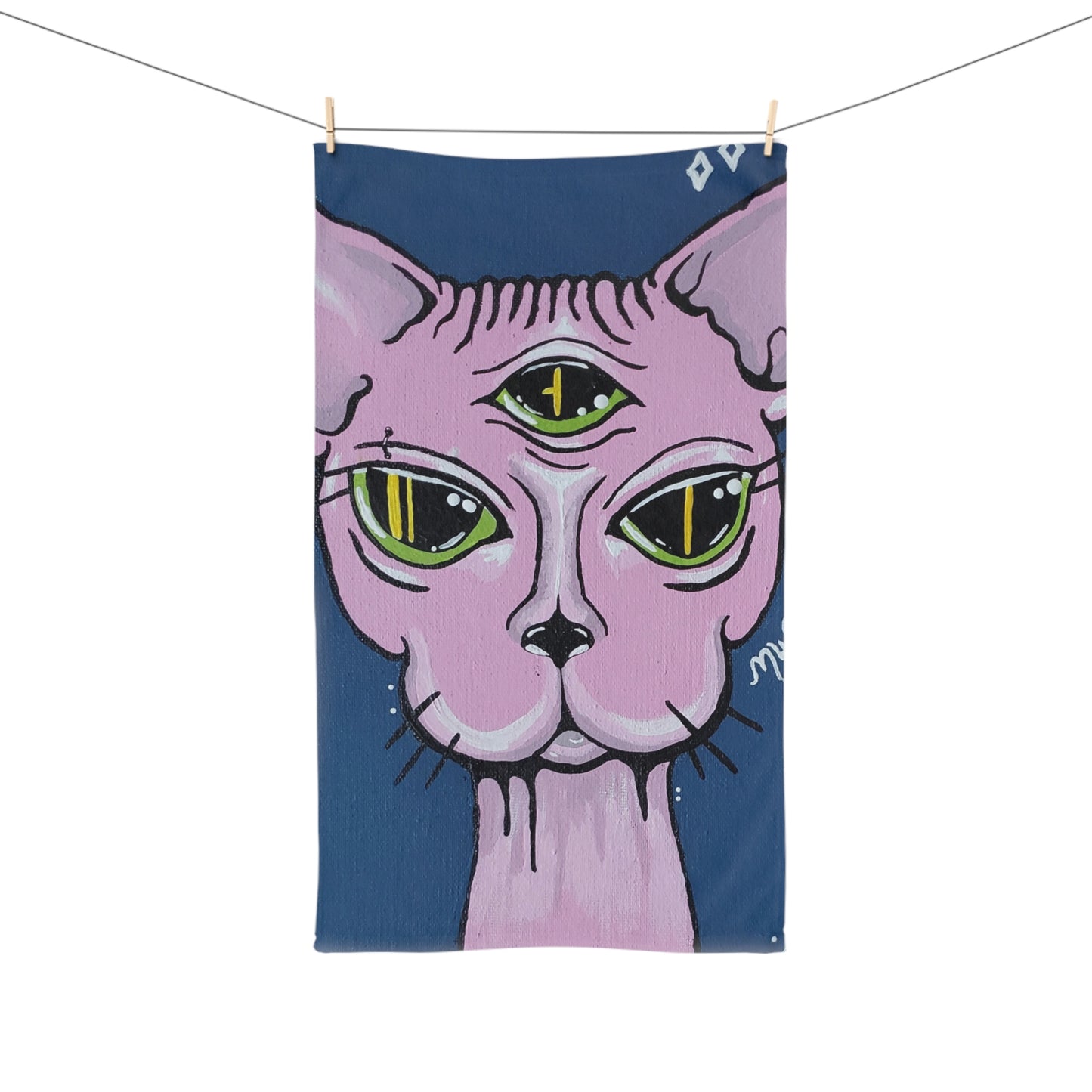 Madame Feline Hand Towel (Peculiar Paintings Collection)