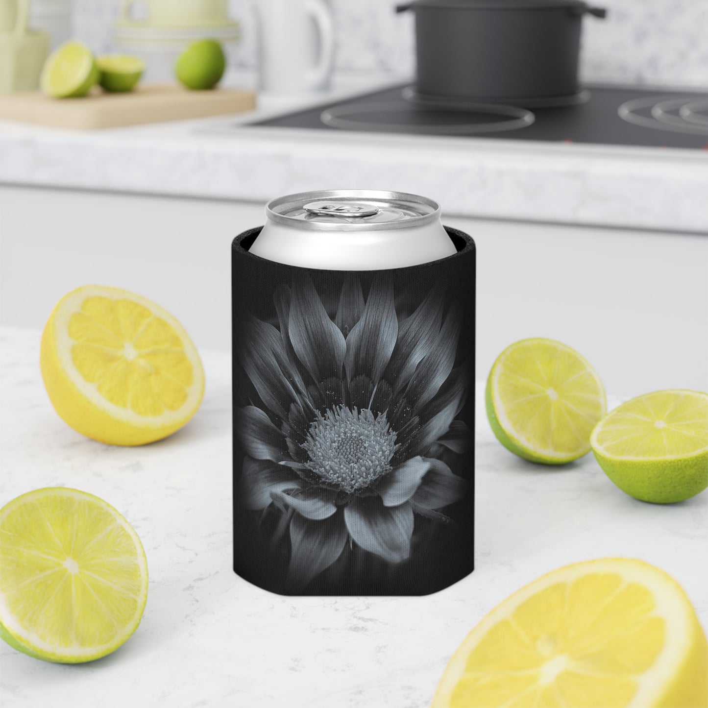 Midnight Bloom Can Regular Cooler Sleeve (SP Photography Collection) BLACK