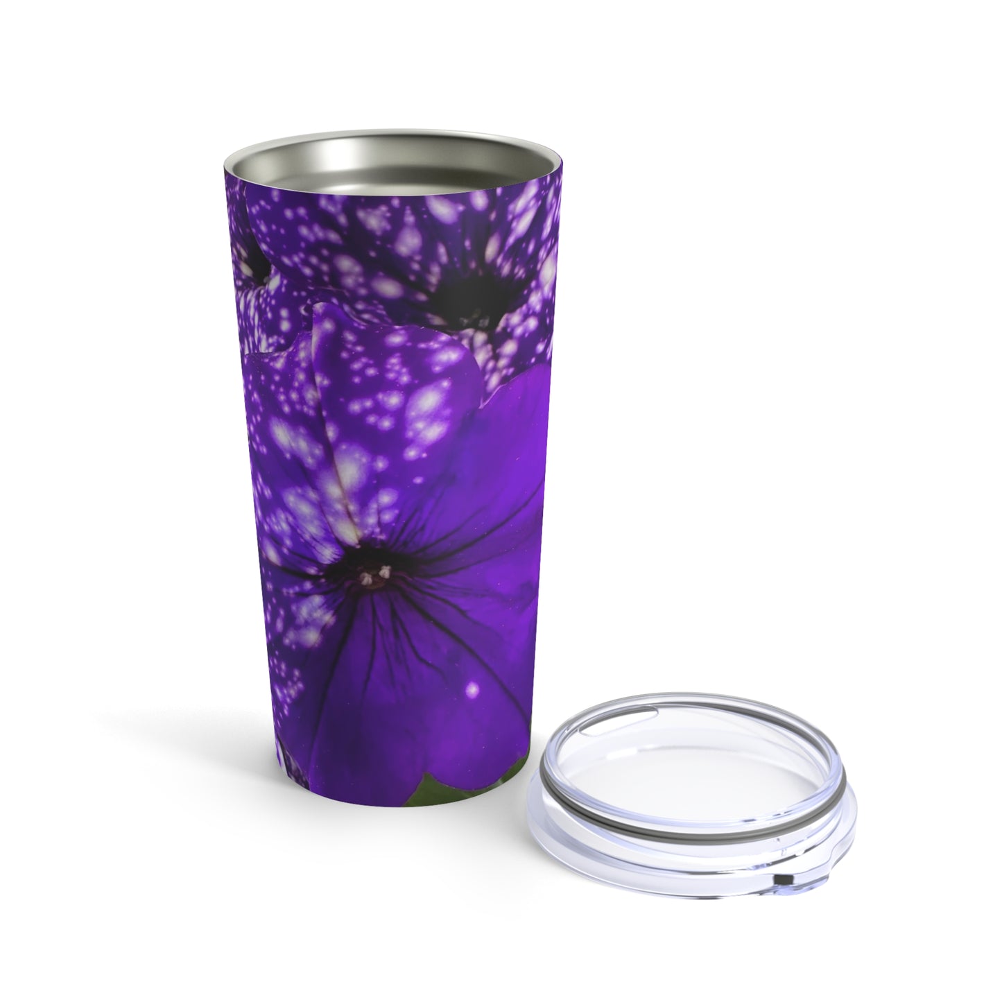 Purple Flower Tumbler 20oz (Custom Creations By Catelyn)