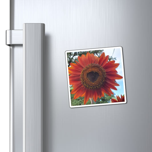 Heart Sunflower Magnet (Enchanted Exposures By Tammy Lyne)