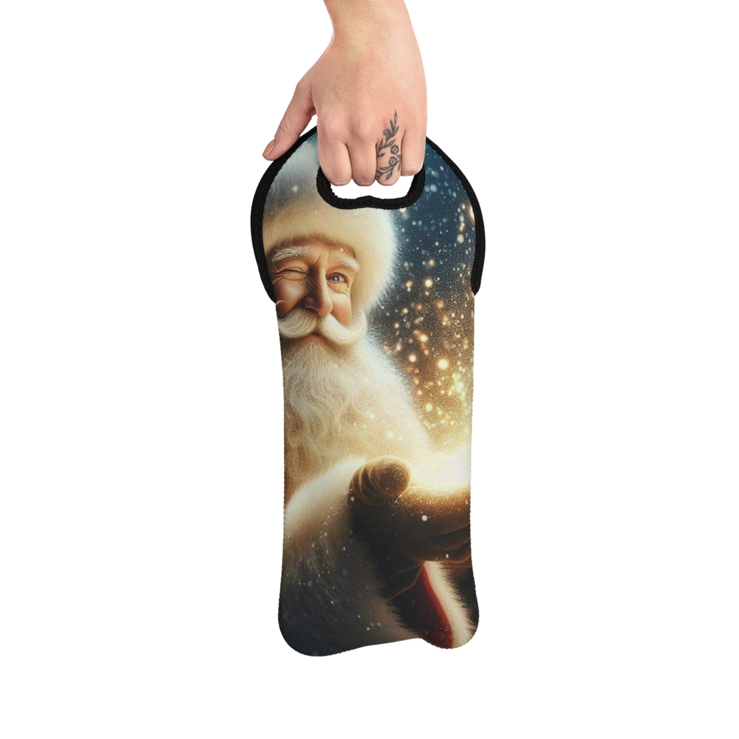 Santa Magic Wine Tote Bag (ai B & J Collections)