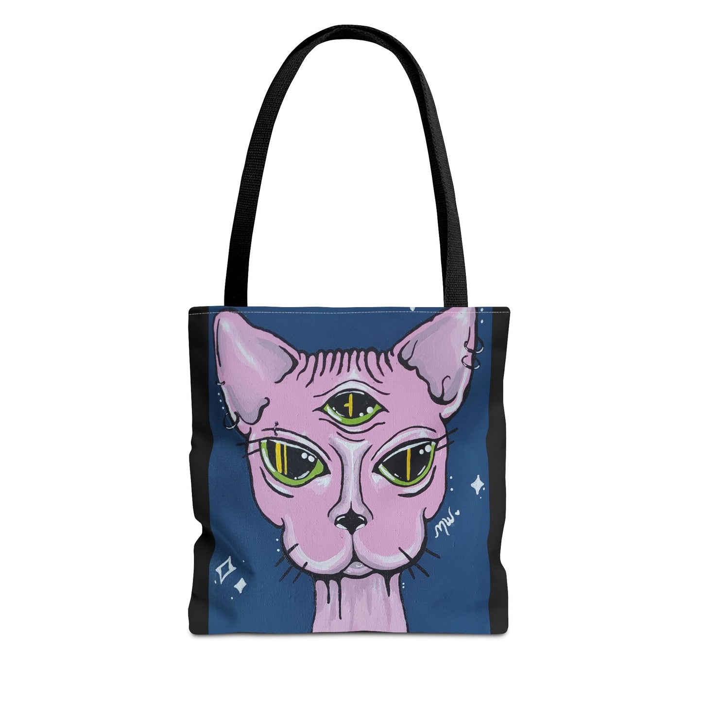 Madam Feline Tote Bag (Peculiar Paintings Collection) BLACK