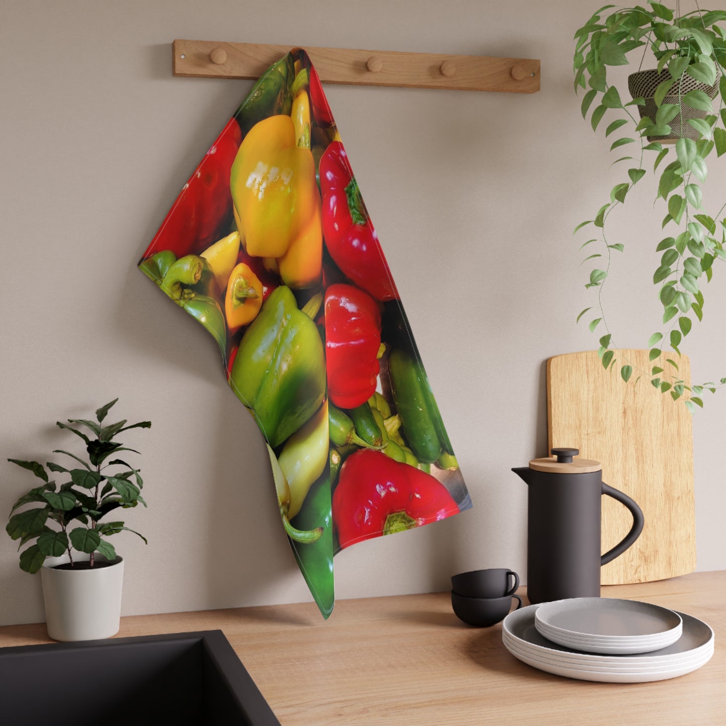 Peppers Kitchen Towel (Enchanted Exposures By Tammy Lyne)