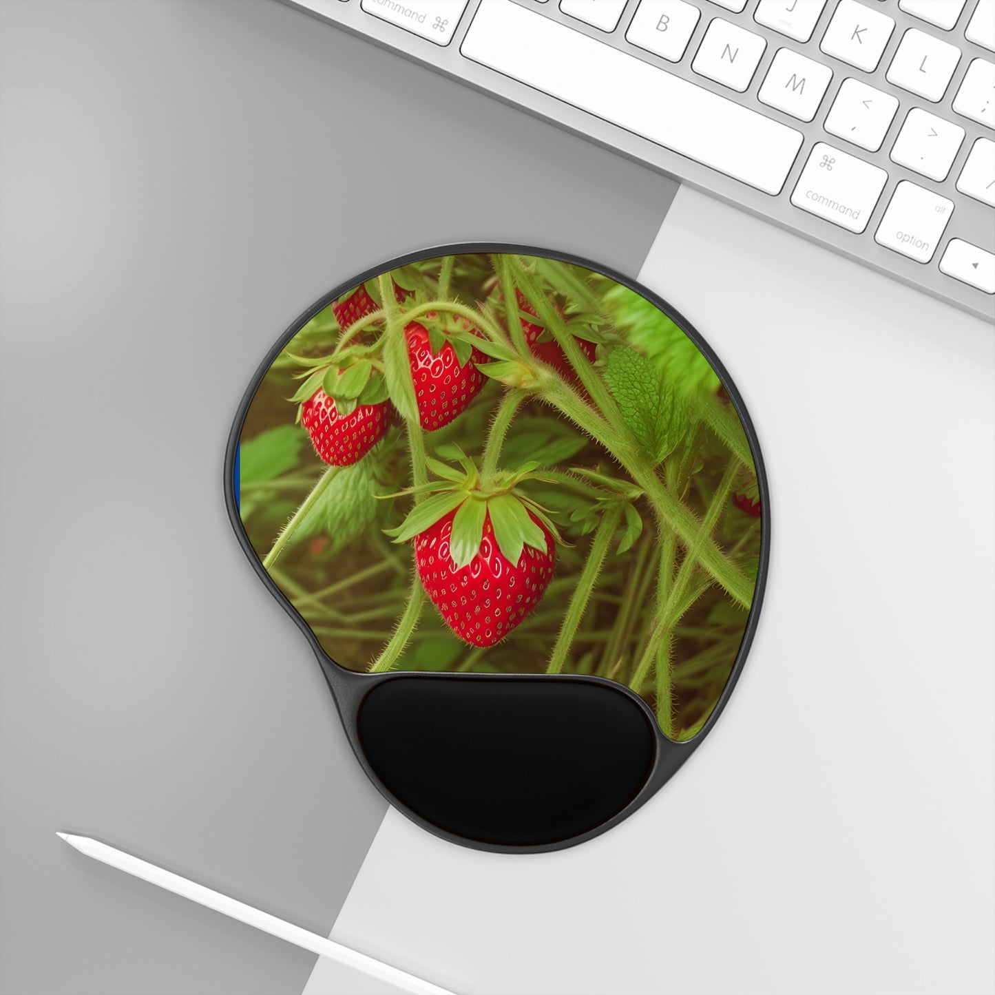 Strawberry Mouse Pad With Wrist Rest (SP Photography Collection)