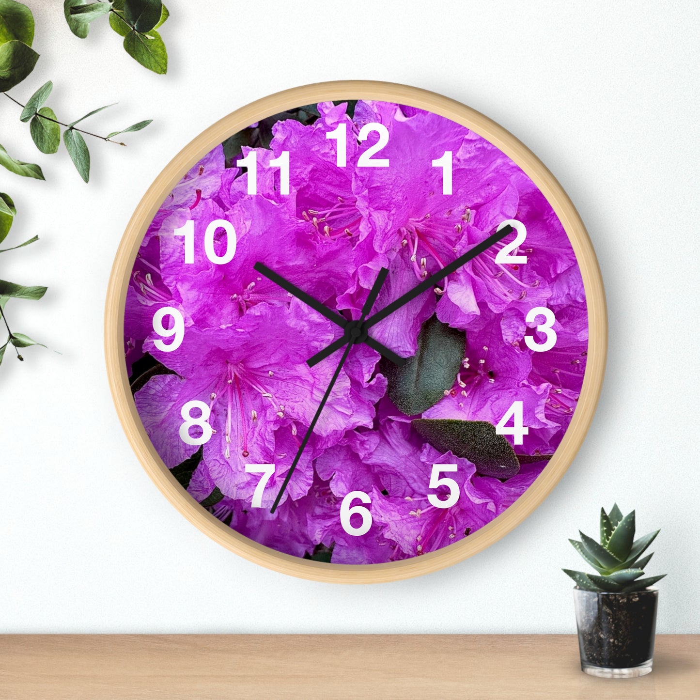 Pink Flower Wall Clock (Custom Creations By Catelyn)