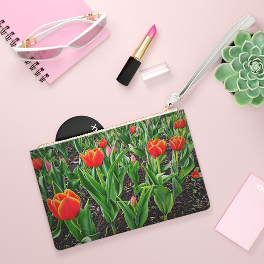 Red Tulips Large Clutch Bag (SP Photography Collection) RED