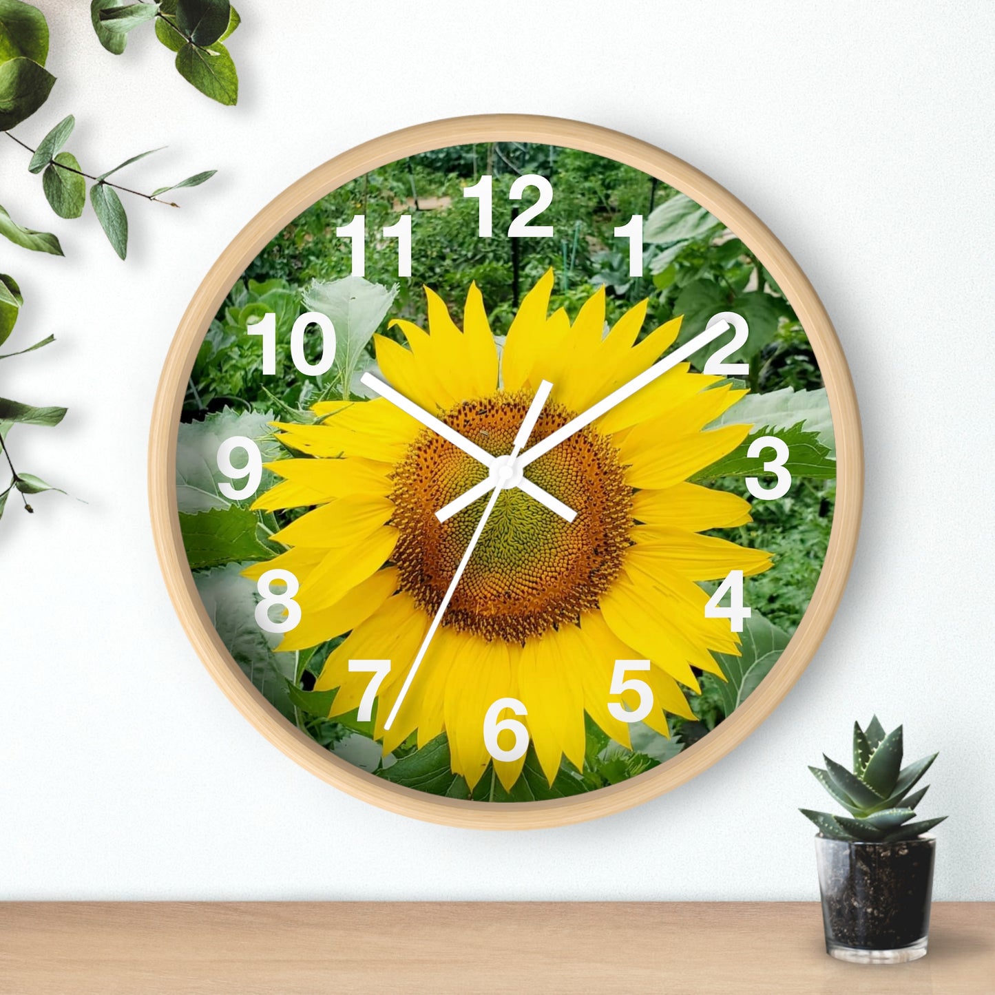 Yellow Sunflower Wall Clock (Enchanted Exposures By Tammy Lyne)